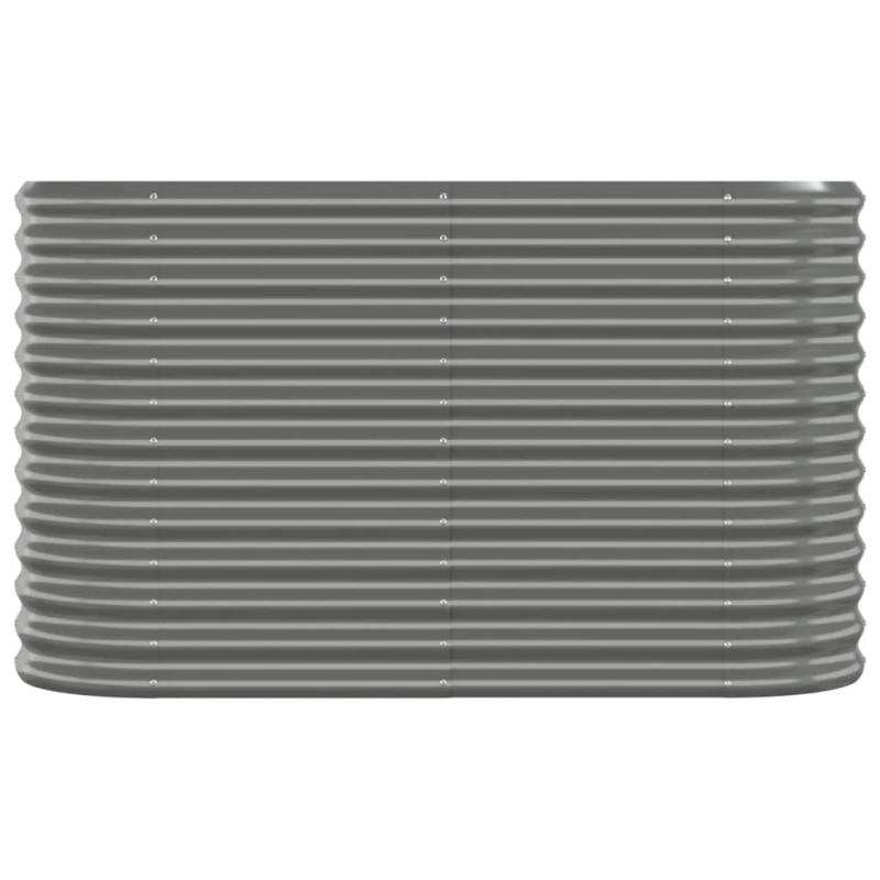 vidaXL augstā puķu kaste, 114x40x68 cm, cinkots tērauds, pelēka