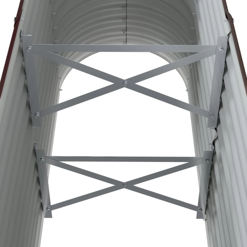 vidaXL augstā puķu kaste, 114x40x68 cm, cinkots tērauds, brūna