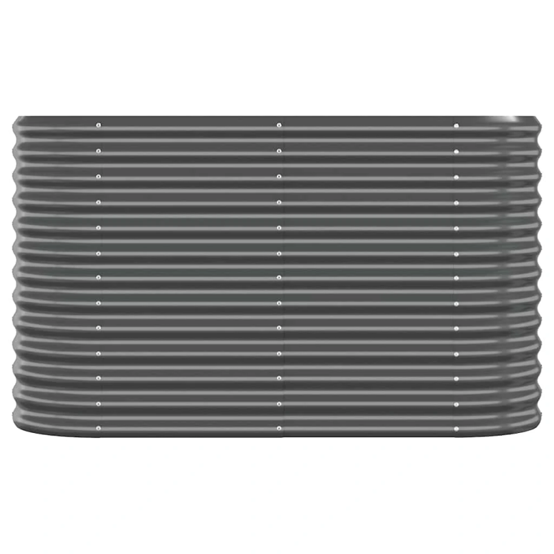 vidaXL augstā puķu kaste, 114x40x68 cm, cinkots tērauds, antracītpelēka