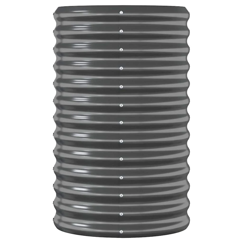 vidaXL augstā puķu kaste, 114x40x68 cm, cinkots tērauds, antracītpelēka