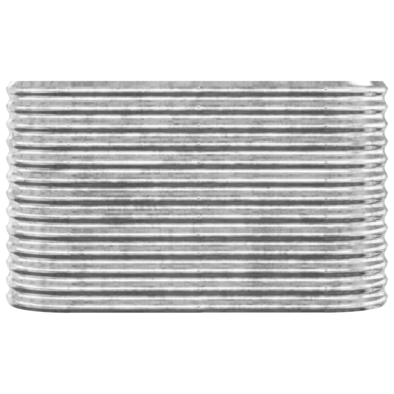 vidaXL augstā puķu kaste, 114x40x68 cm, cinkots tērauds, sudrabaina