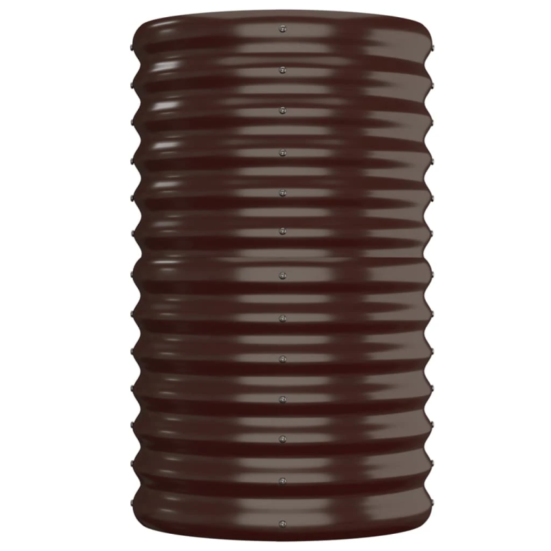 vidaXL augstā puķu kaste, 152x40x68 cm, cinkots tērauds, brūna