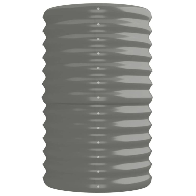 vidaXL augstā puķu kaste, 224x40x68 cm, cinkots tērauds, pelēka