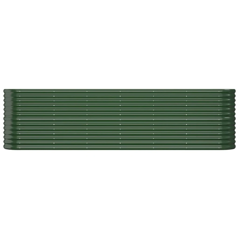 vidaXL augstā puķu kaste, 260x40x68 cm, cinkots tērauds, zaļa