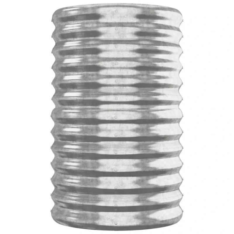 vidaXL augstā puķu kaste, 260x40x68 cm, cinkots tērauds, sudrabaina