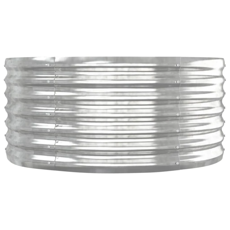 vidaXL augstā puķu kaste, 152x80x36 cm, cinkots tērauds, sudrabaina