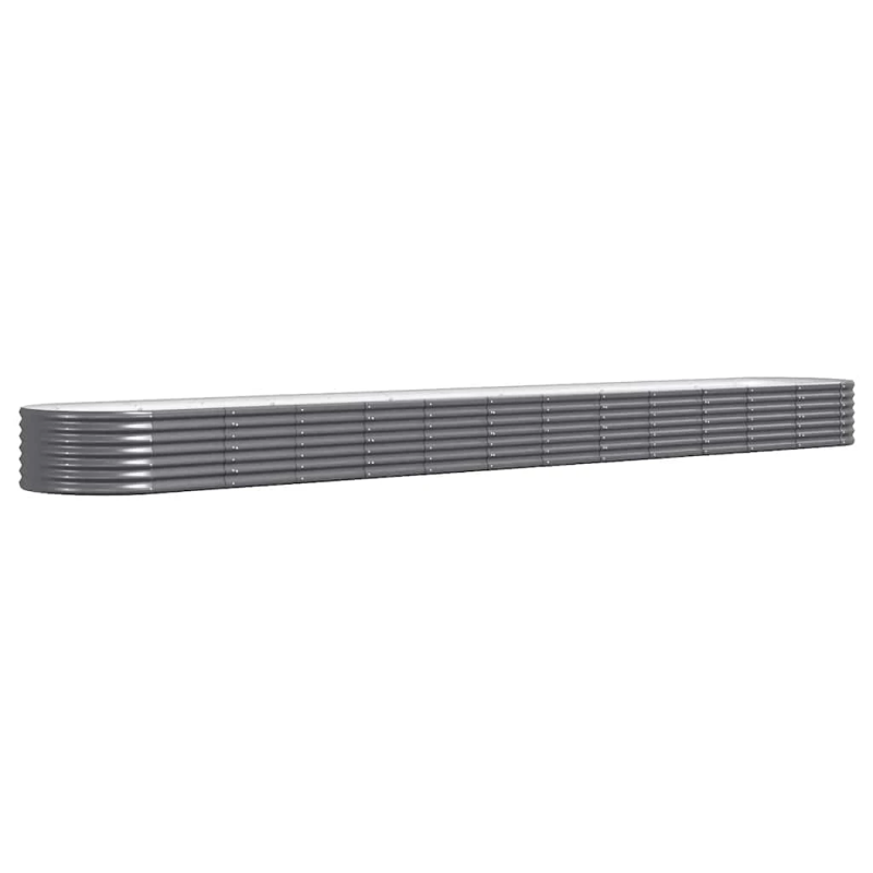 vidaXL augstā puķu kaste, 512x80x36 cm, cinkots tērauds, antracītpelēka