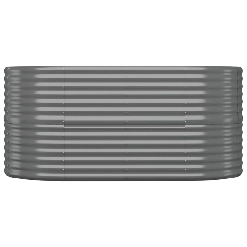 vidaXL augstā puķu kaste, 152x80x68 cm, cinkots tērauds, pelēka