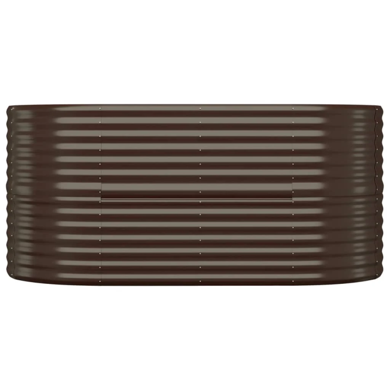 vidaXL augstā puķu kaste, 152x80x68 cm, cinkots tērauds, brūna