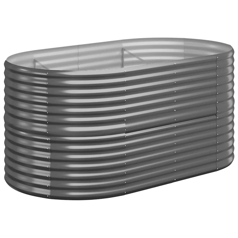 vidaXL augstā puķu kaste, 152x80x68 cm, cinkots tērauds, antracītpelēka