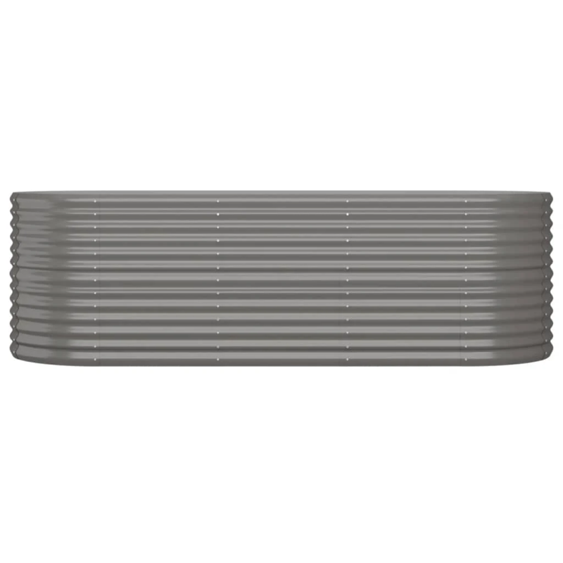 vidaXL augstā puķu kaste, 224x80x68 cm, cinkots tērauds, pelēka