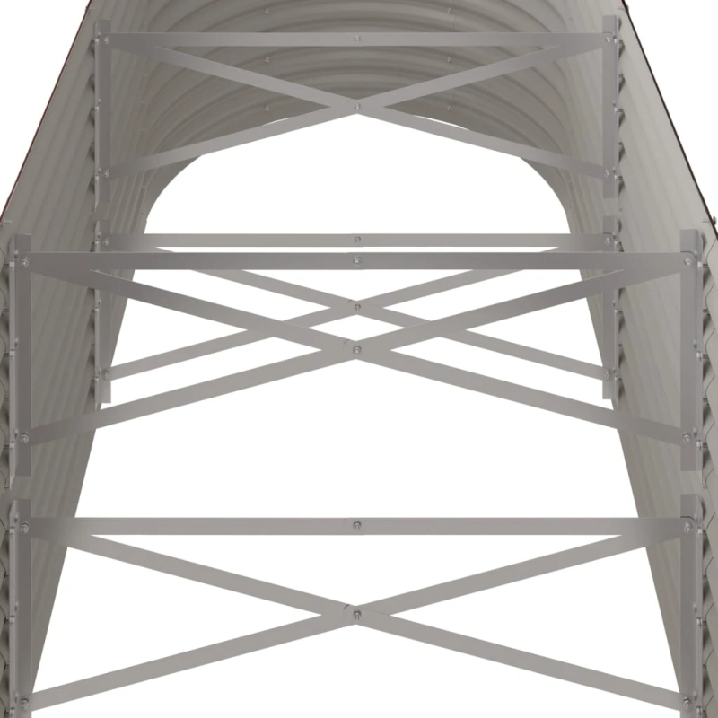 vidaXL augstā puķu kaste, 224x80x68 cm, cinkots tērauds, brūna