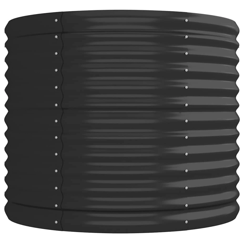 vidaXL augstā puķu kaste, 224x80x68 cm, cinkots tērauds, antracītpelēka