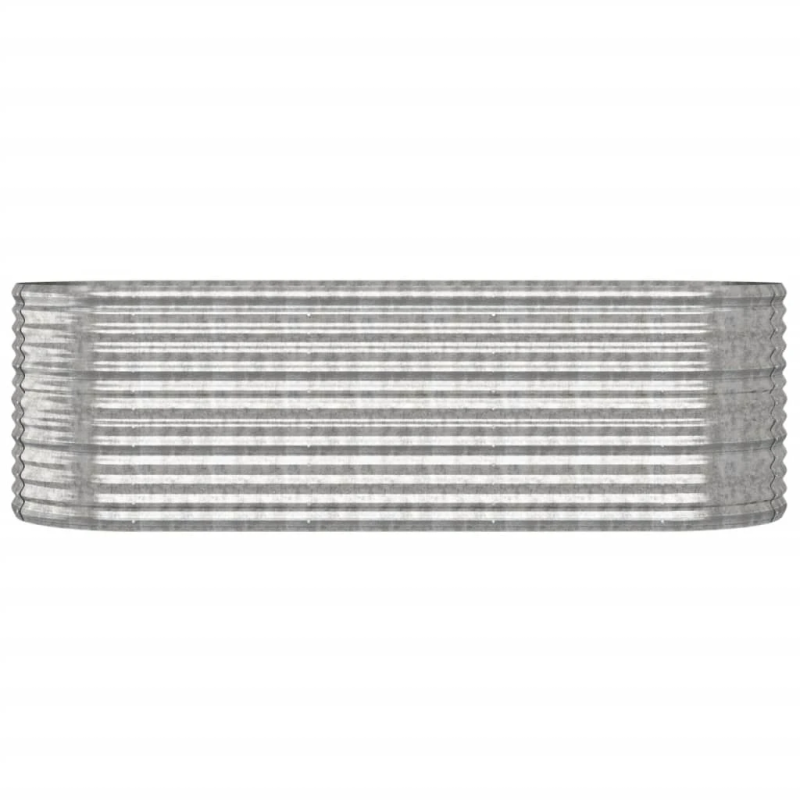 vidaXL augstā puķu kaste, 224x80x68 cm, cinkots tērauds, sudrabaina