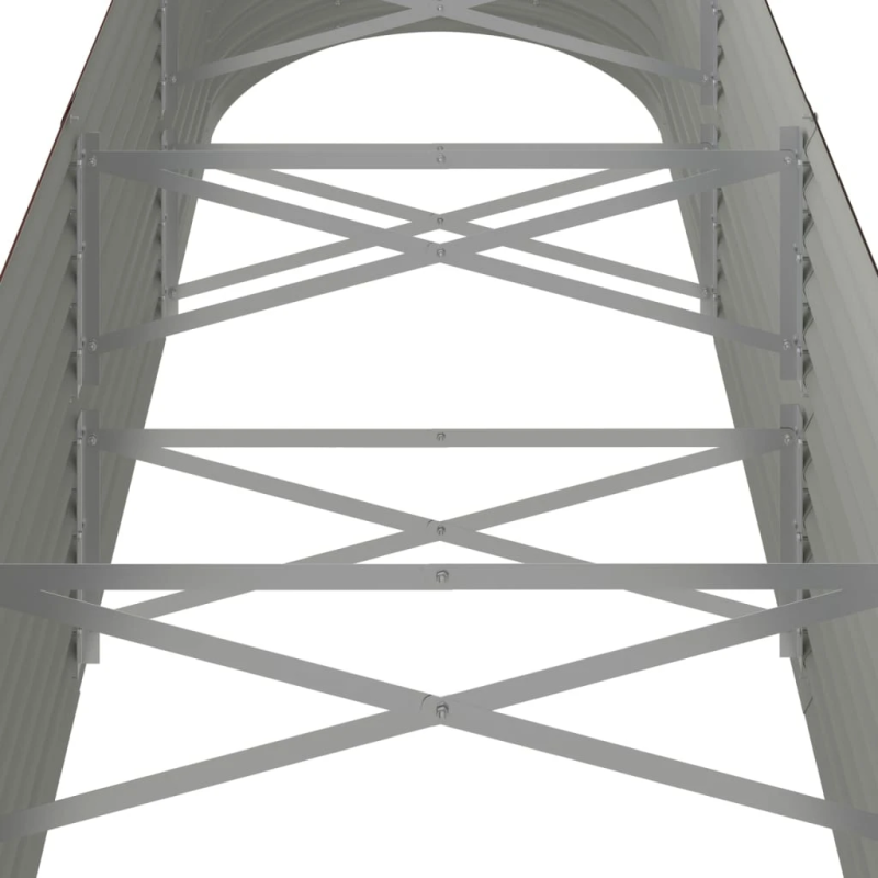 vidaXL augstā puķu kaste, 296x80x68 cm, cinkots tērauds, brūna