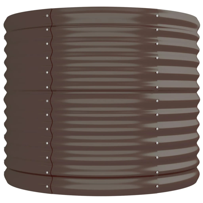 vidaXL augstā puķu kaste, 296x80x68 cm, cinkots tērauds, brūna