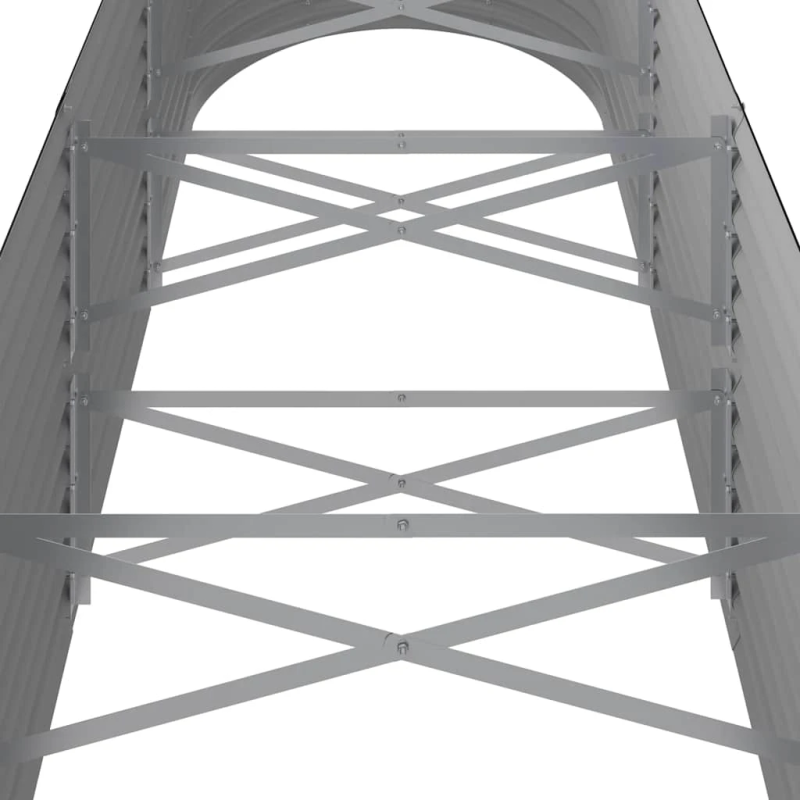 vidaXL augstā puķu kaste, 296x80x68 cm, cinkots tērauds, antracītpelēka