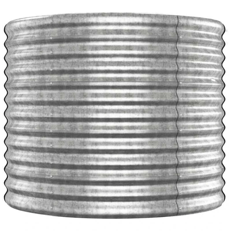 vidaXL augstā puķu kaste, 512x80x68 cm, tērauds, sudrabaina