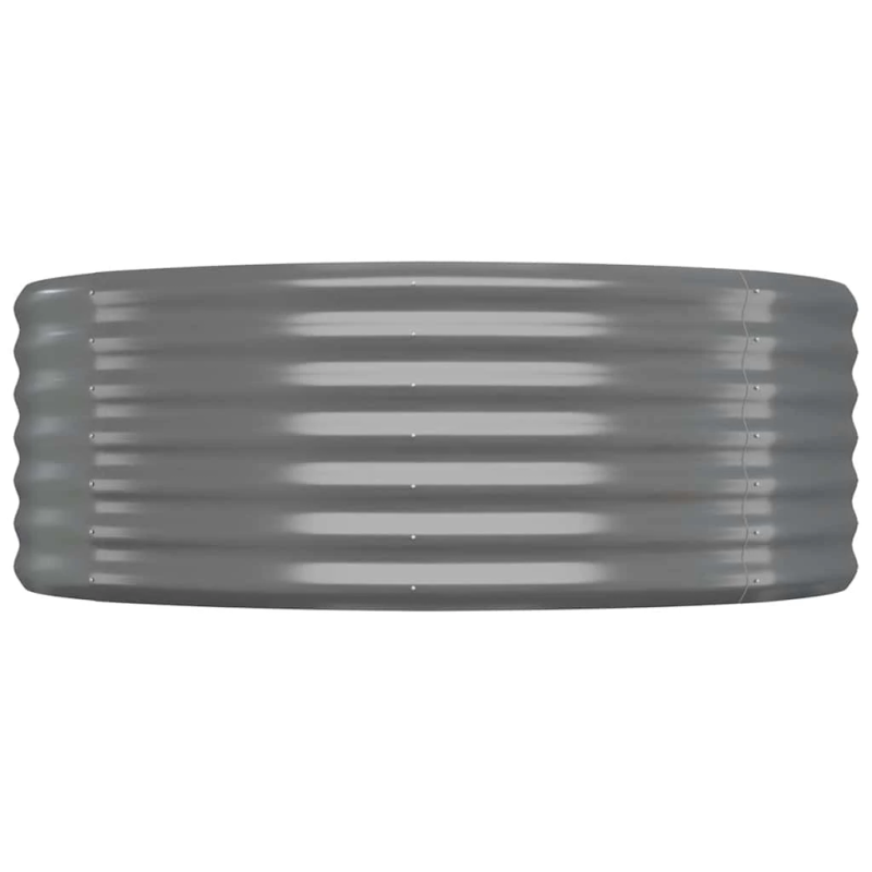 vidaXL augstā puķu kaste, 100x100x36 cm, cinkots tērauds, pelēka