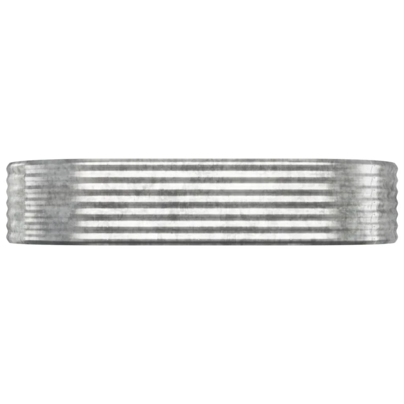 vidaXL augstā puķu kaste, 175x100x36 cm, cinkots tērauds, sudrabaina