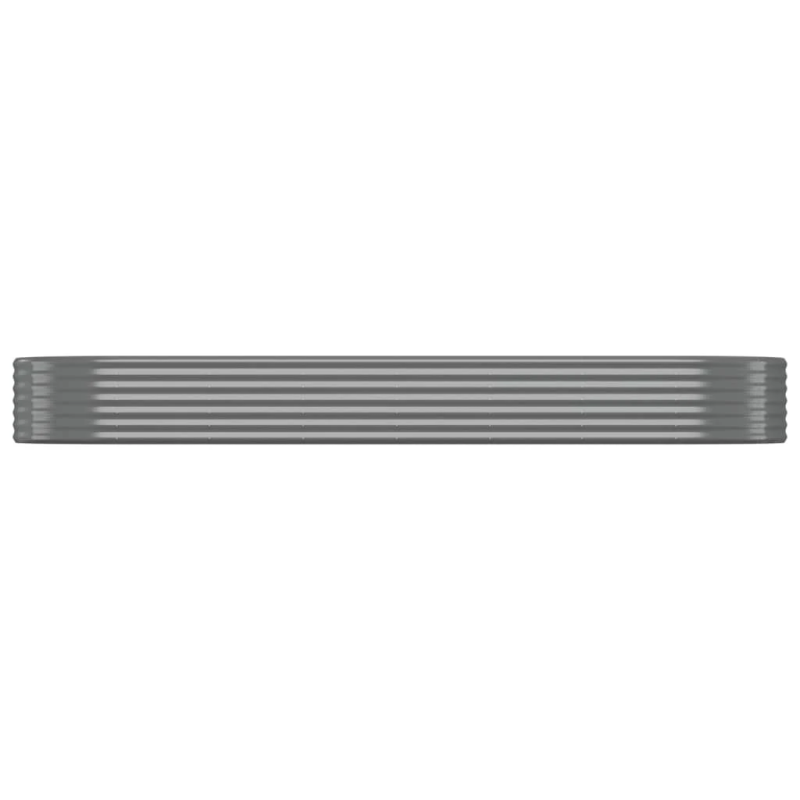 vidaXL augstā puķu kaste, 322x100x36 cm, cinkots tērauds, pelēka