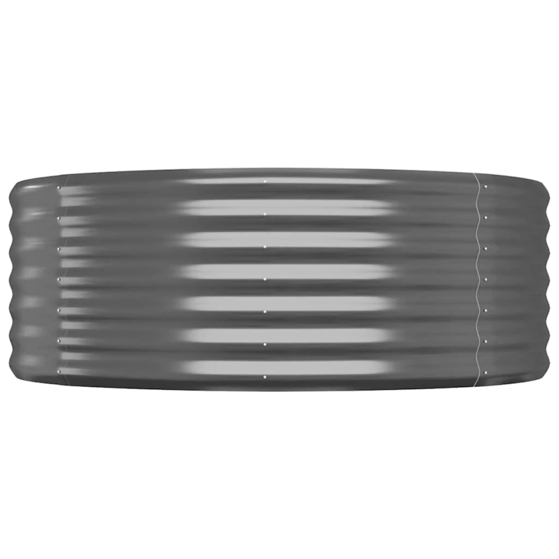 vidaXL augstā puķu kaste, 396x100x36 cm, cinkots tērauds, antracītpelēka