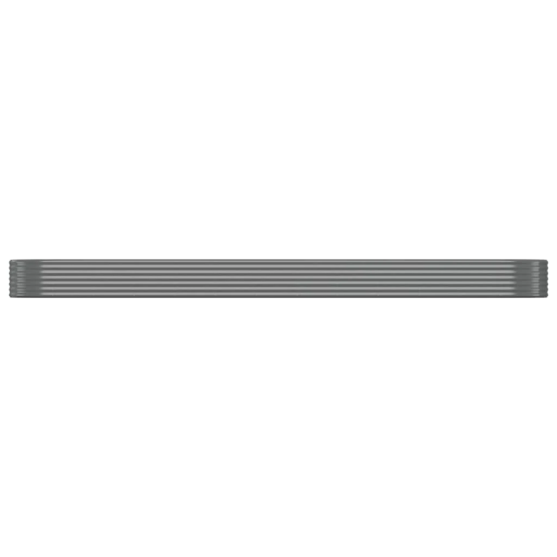 vidaXL augstā puķu kaste, 507x100x36 cm, cinkots tērauds, pelēka