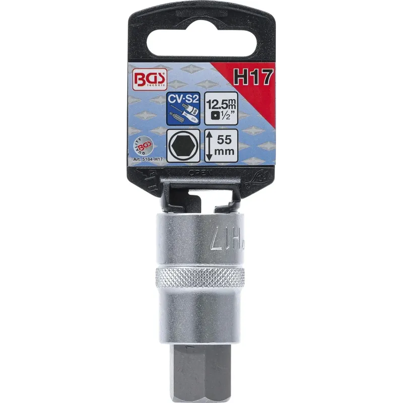 Skrūvgriežu uzgalis muciņā - 1-2 Stiprinājums - 17 mm Uzgalis