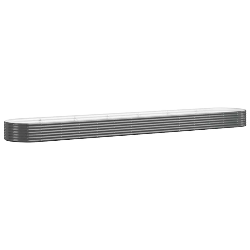 vidaXL augstā puķu kaste, 544x100x36 cm, cinkots tērauds, antracītpelēka