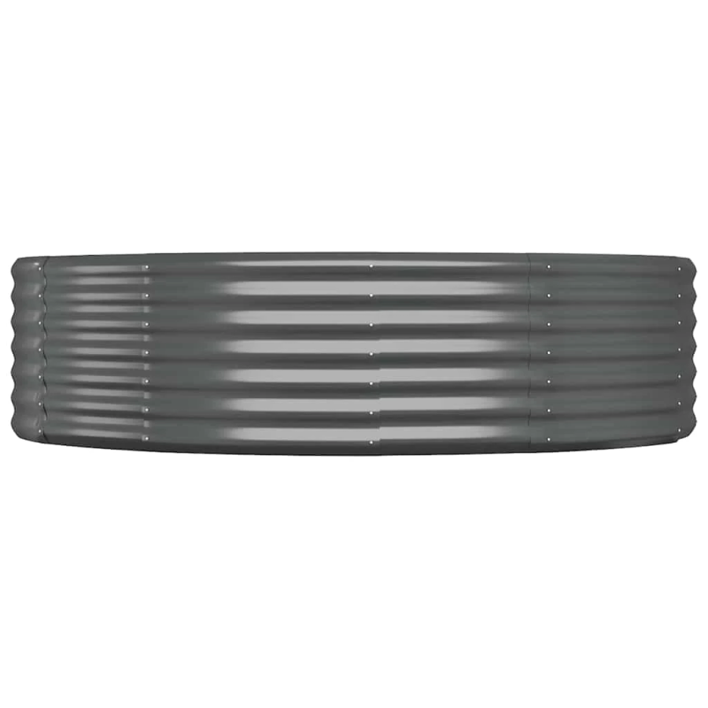 vidaXL augstā puķu kaste, 140x140x36 cm, cinkots tērauds, antracītpelēka