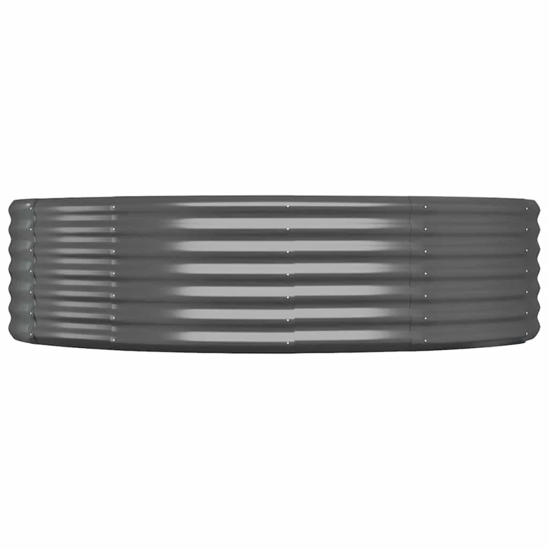 vidaXL augstā puķu kaste, 214x140x36 cm, cinkots tērauds, antracītpelēka