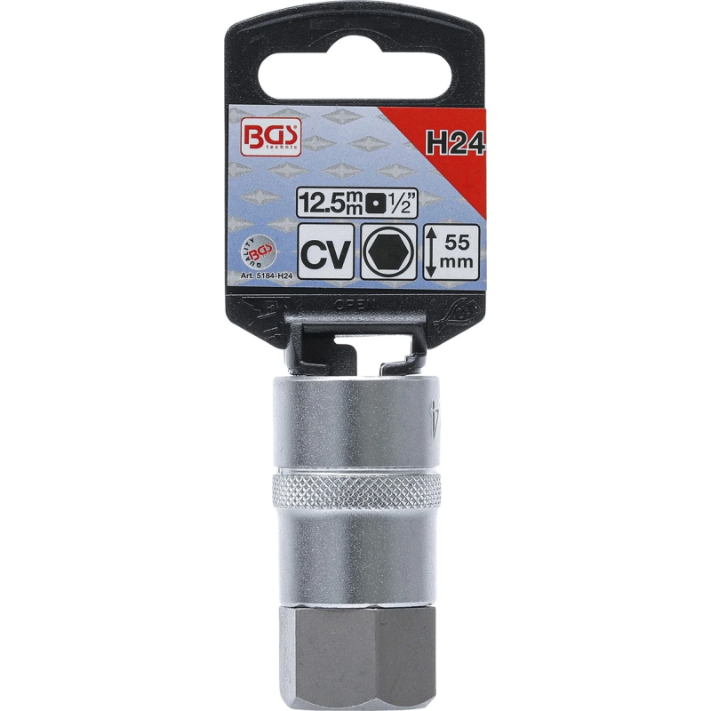 Skrūvgriežu uzgalis muciņā - 24 mm Uzgalis - 1-2" Stiprinājums