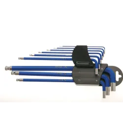 L-Type Wrench Set - extra long - internal Hexagon - internal Hexagon with Ball Head 1.5 - 10 mm - 9 pcs.