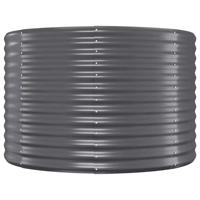 vidaXL augstā puķu kaste, 100x100x68 cm, cinkots tērauds, antracītpelēka