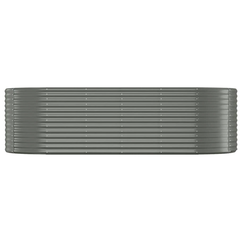 vidaXL augstā puķu kaste, 249x100x68 cm, cinkots tērauds, pelēka