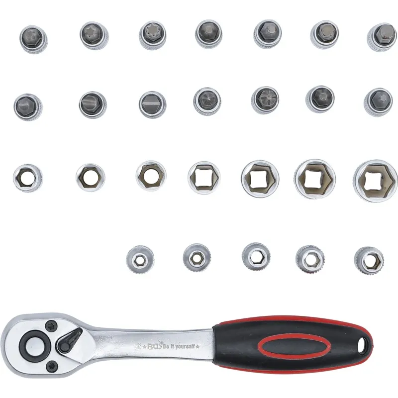Socket Set - 6.3 mm ,1-4, Drive - 4-13 mm - 27 pcs.