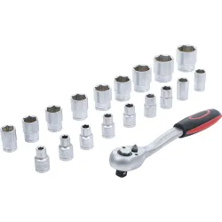 Socket Set - 12.5 mm ,1-2, Drive - 8-32 mm - 19 pcs.