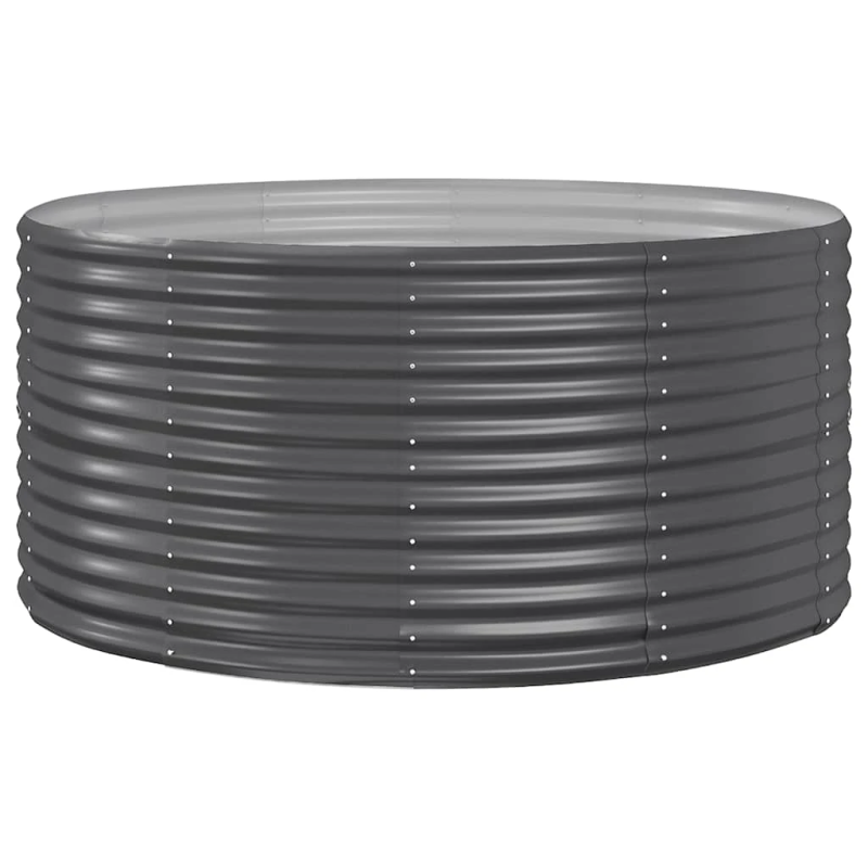 vidaXL augstā puķu kaste, antracītpelēka, 140x140x68 cm, cinkots tērauds