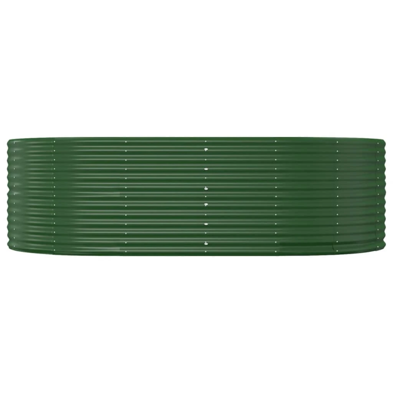 vidaXL dārza puķu dobe, zaļa, 212x140x68 cm, cinkots tērauds