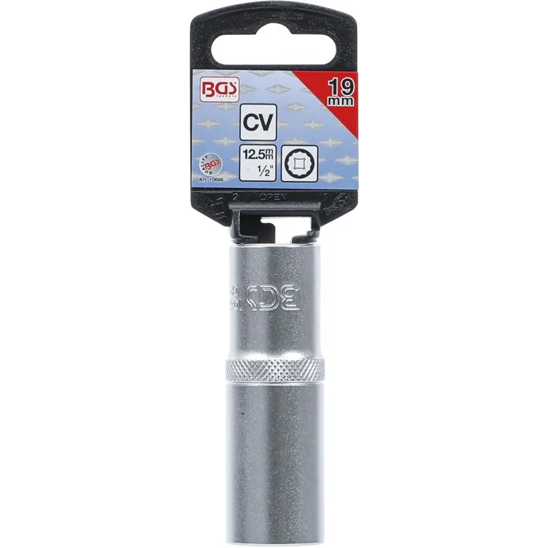 Muciņa 12-kanšu dziļā - 19 mm izmērs - 1-2 savienojums