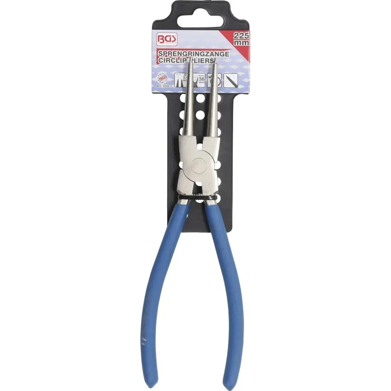 Circlip Pliers - straight - for inside Circlips - 225 mm