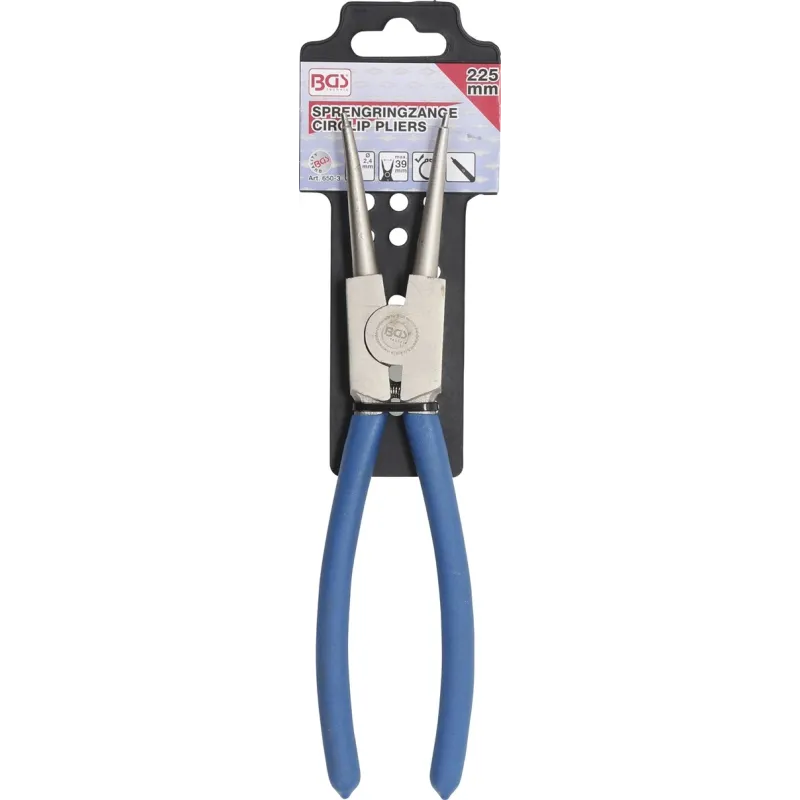 Circlip Pliers - straight - for outside Circlips - 225 mm