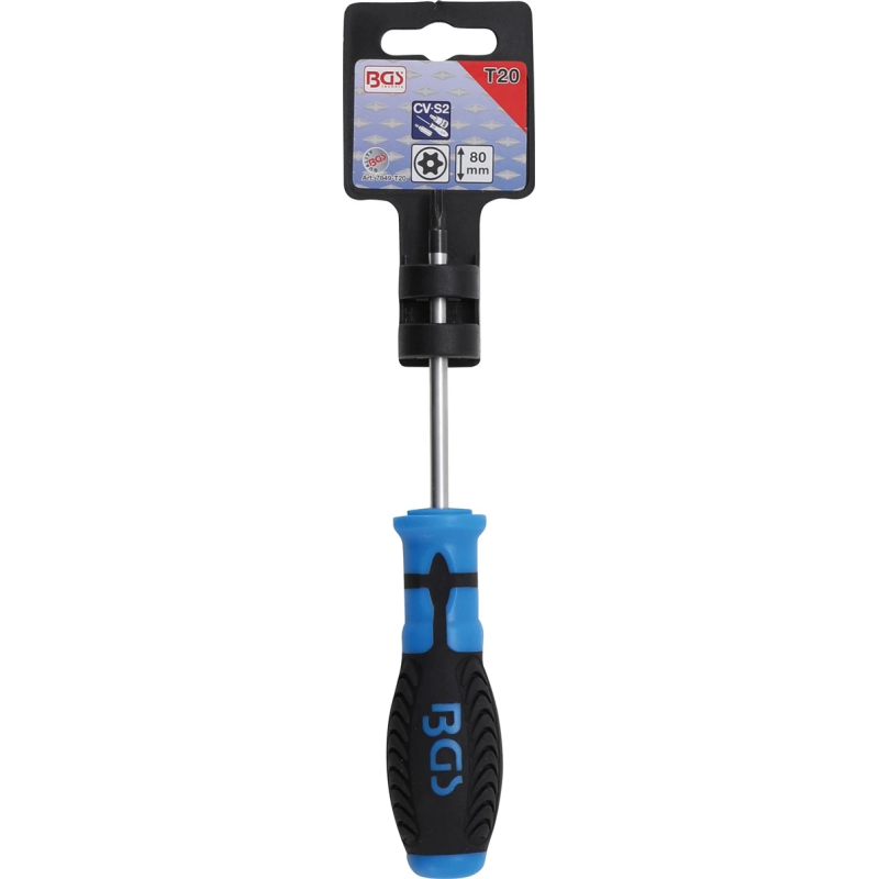 Skrūvgriezis Torx ar caurumu - T20 izmērs - 80 mm asmeņa garums
