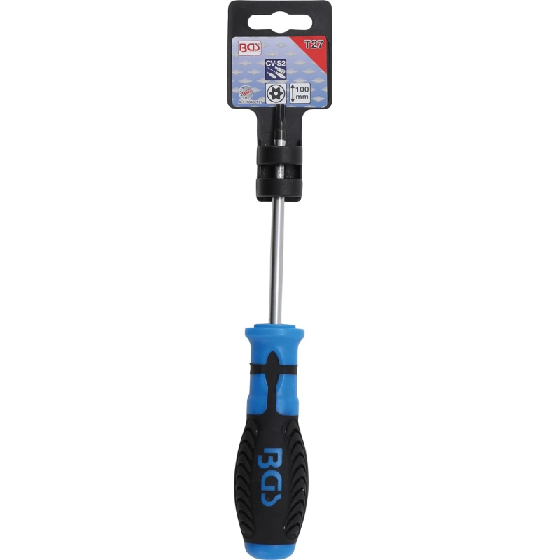 Skrūvgriezis Torx ar caurumu - T27 izmērs - 100 mm asmeņa garums