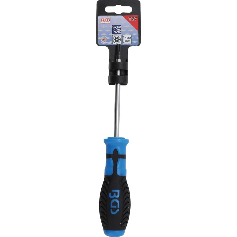Skrūvgriezis Torx ar caurumu - T27 izmērs - 100 mm asmeņa garums