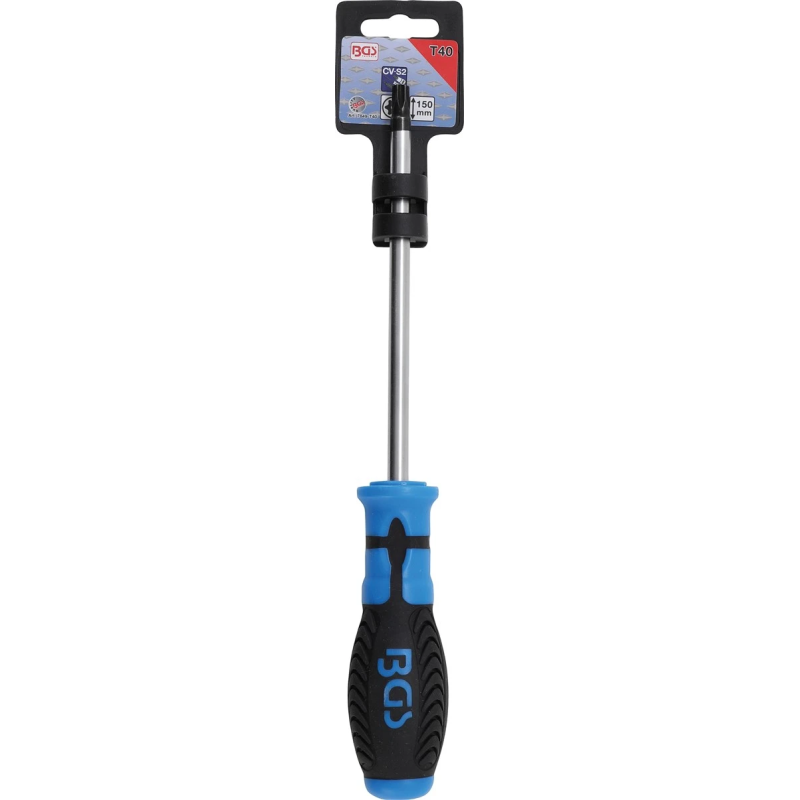 Skrūvgriezis Torx ar caurumu - T40 izmērs - 150 mm asmeņa garums
