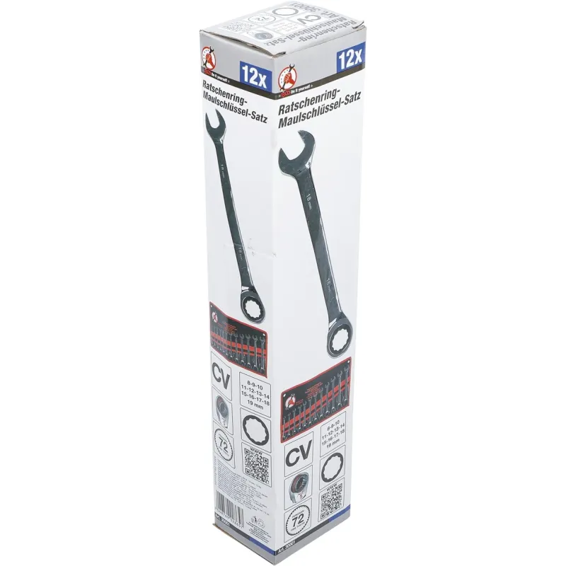 Ratchet Combination Wrench Set - 8 - 19 mm - 12 pcs.