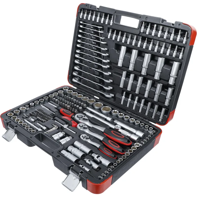 Socket Set - 6.3 mm ,1-4, - 10 mm ,3-8, - 12.5 mm ,1-2, Drive - 216 pcs.