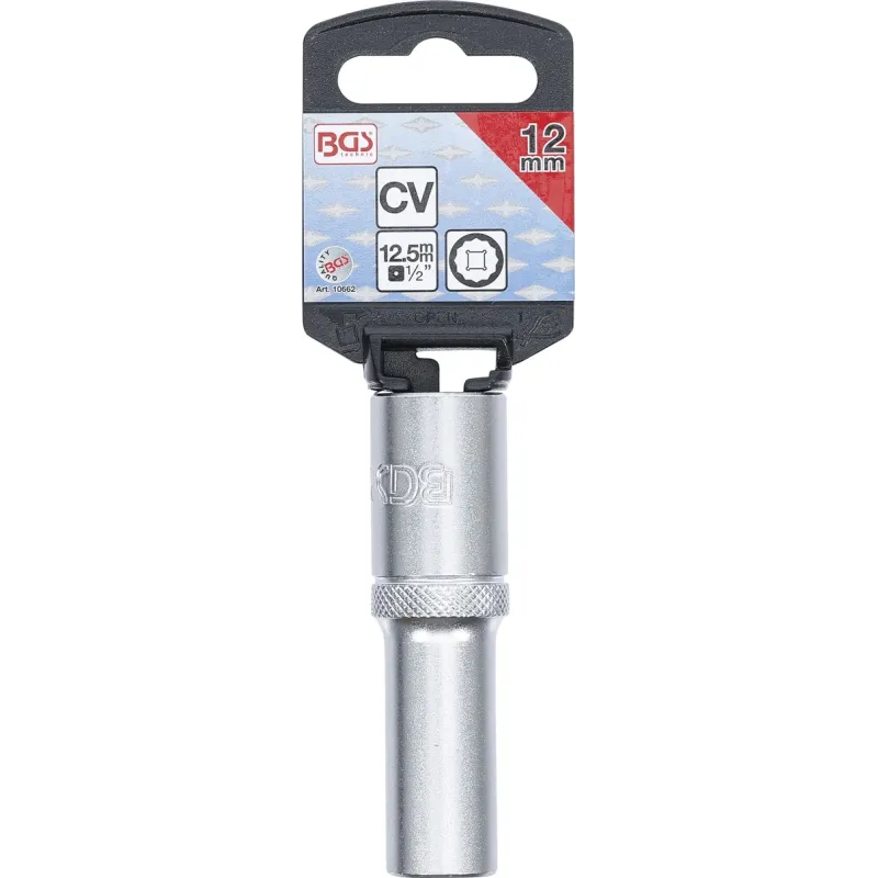 Muciņa 12-kanšu dziļā - 12 mm izmērs - 1-2 savienojums