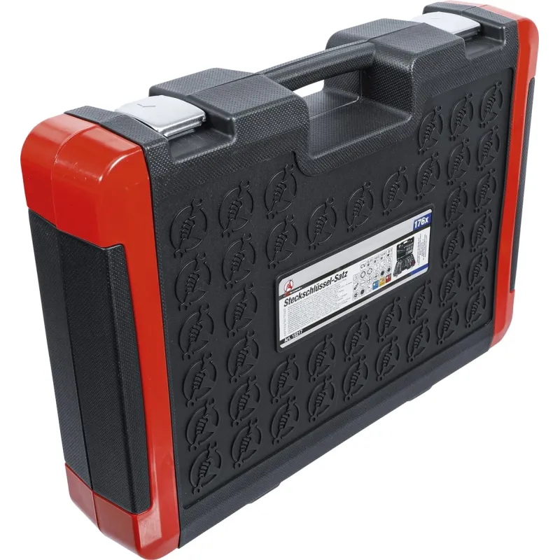 Socket Set - 6.3 mm ,1-4, - 10 mm ,3-8, - 12.5 mm ,1-2, Drive - 176 pcs.